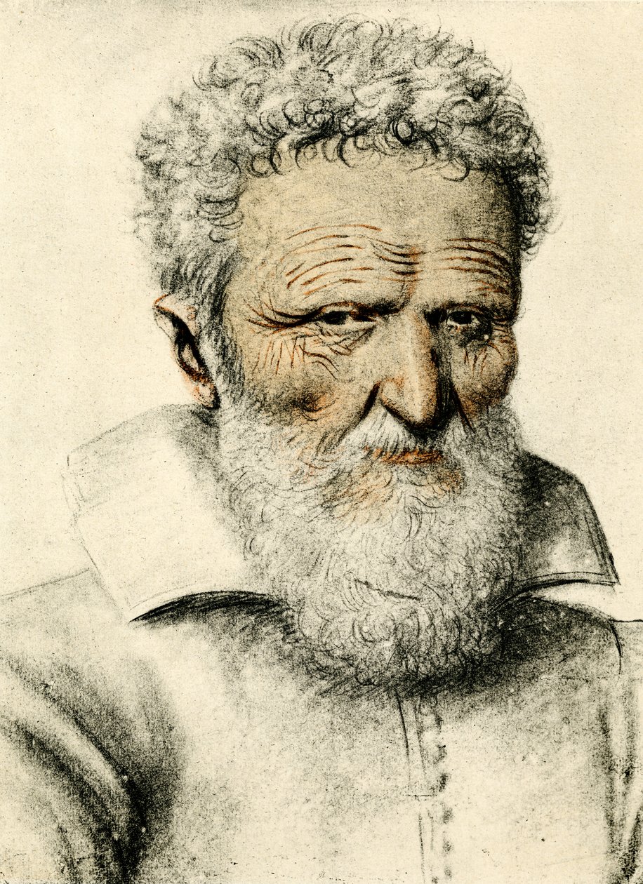Porträtt av en gammal man av Nicolas Lagneau or Lanneau