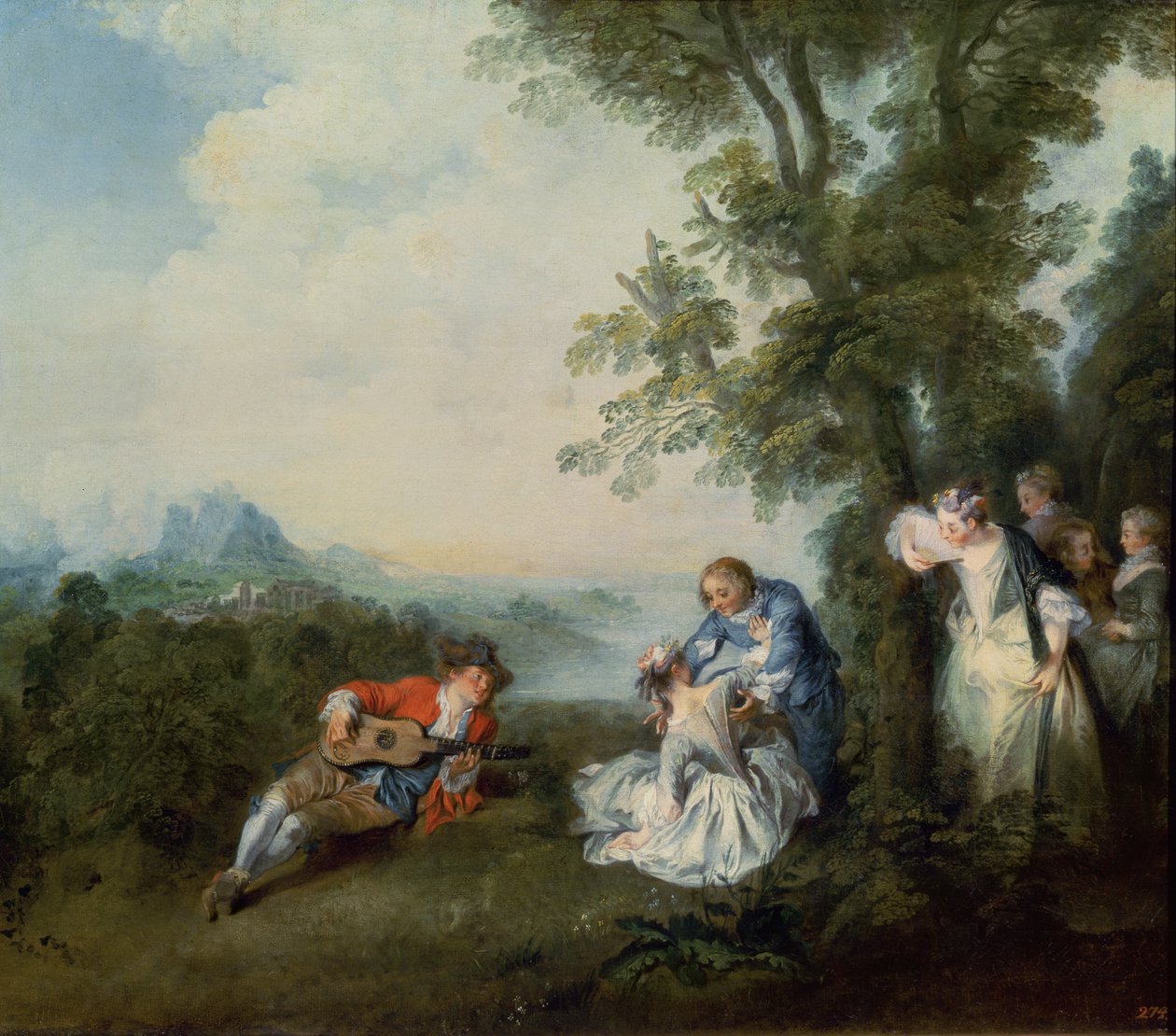 Ett företag vid skogens kant, 1720 av Nicolas Lancret