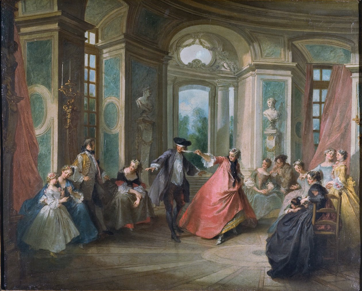 Den blinde mannens buff av Nicolas Lancret