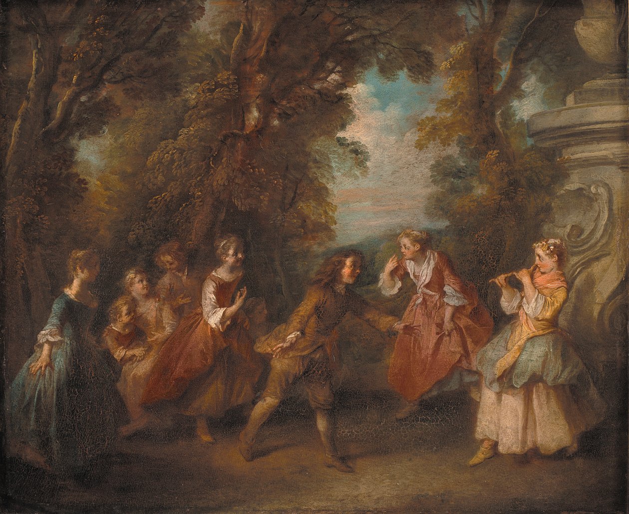 Barn leker i det fria av Nicolas Lancret