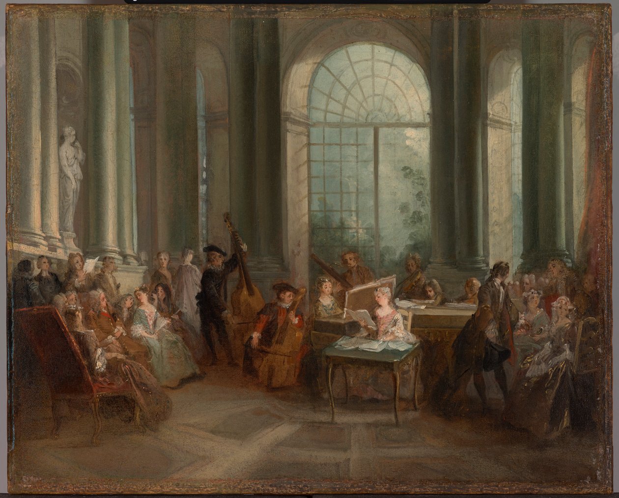 Konsert i det ovala rummet på Pierre Crozats slott i Montmorency av Nicolas Lancret