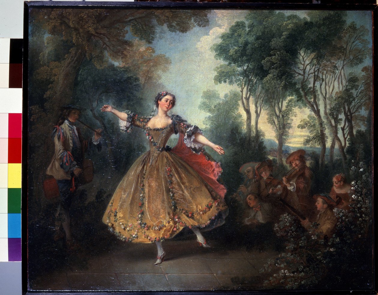 ""Den dansande camargo"" (Miss Camargo Dancing) Marie Anne de Cupis Camargo kallade Camargo (1710-1770) för dans. Målning av Nicolas Lancret (1690-1743) Början av 1700-talet Mått 45x55 cm Eremitagemuseet, Sankt Petersburg av Nicolas Lancret