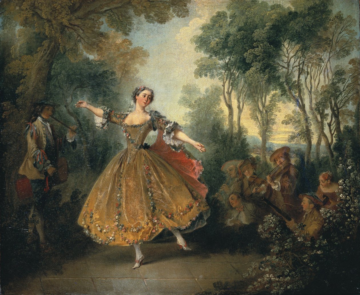 Miss Camargo Dancing (olja på duk) av Nicolas Lancret