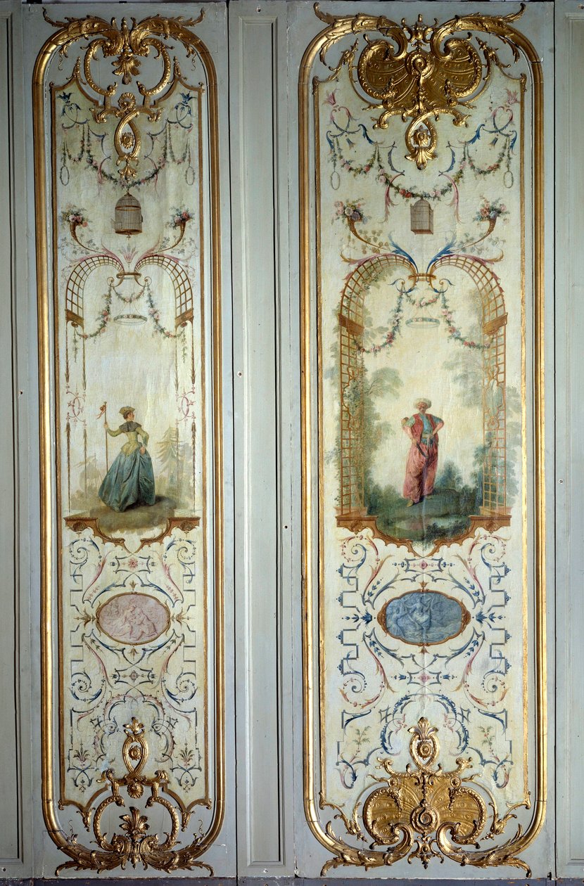Målad panel av Hotel de Peyrenc realiserad av Nicolas Lancret (1690-1743) 1725 Paris, Dekorativ konst av Nicolas Lancret