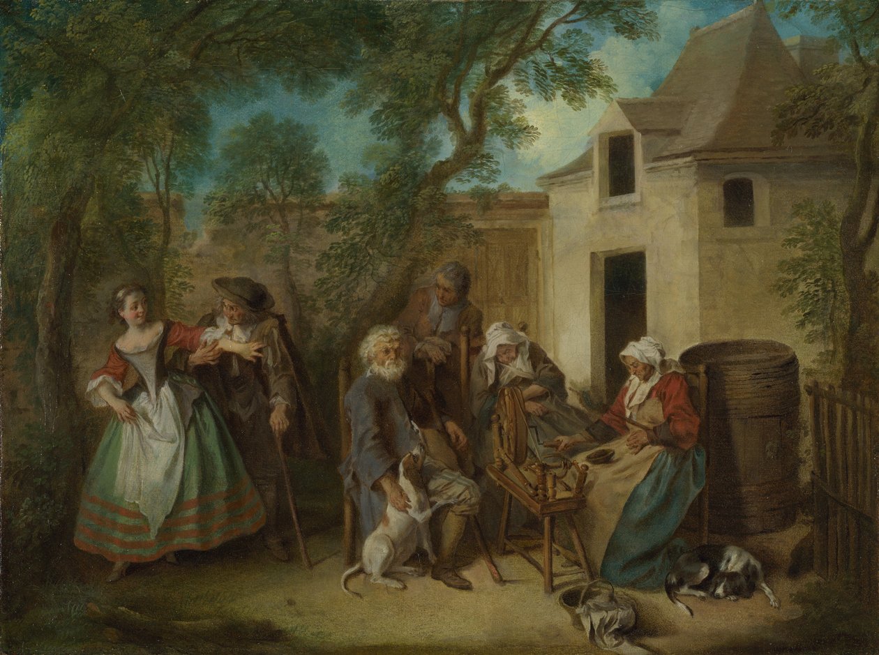 Människans fyra åldrar: ålderdom, ca 1735 av Nicolas Lancret