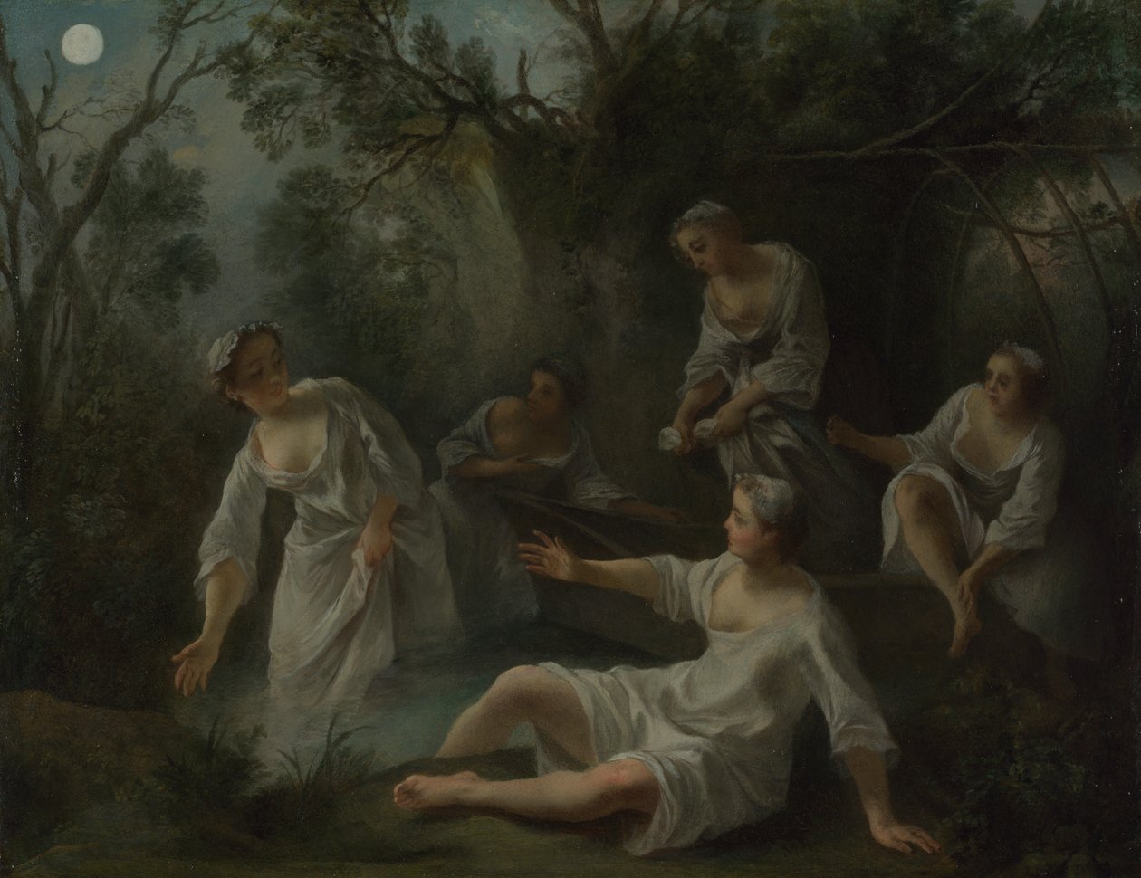 De fyra tiderna på dygnet: Kväll, ca. 1740 av Nicolas Lancret