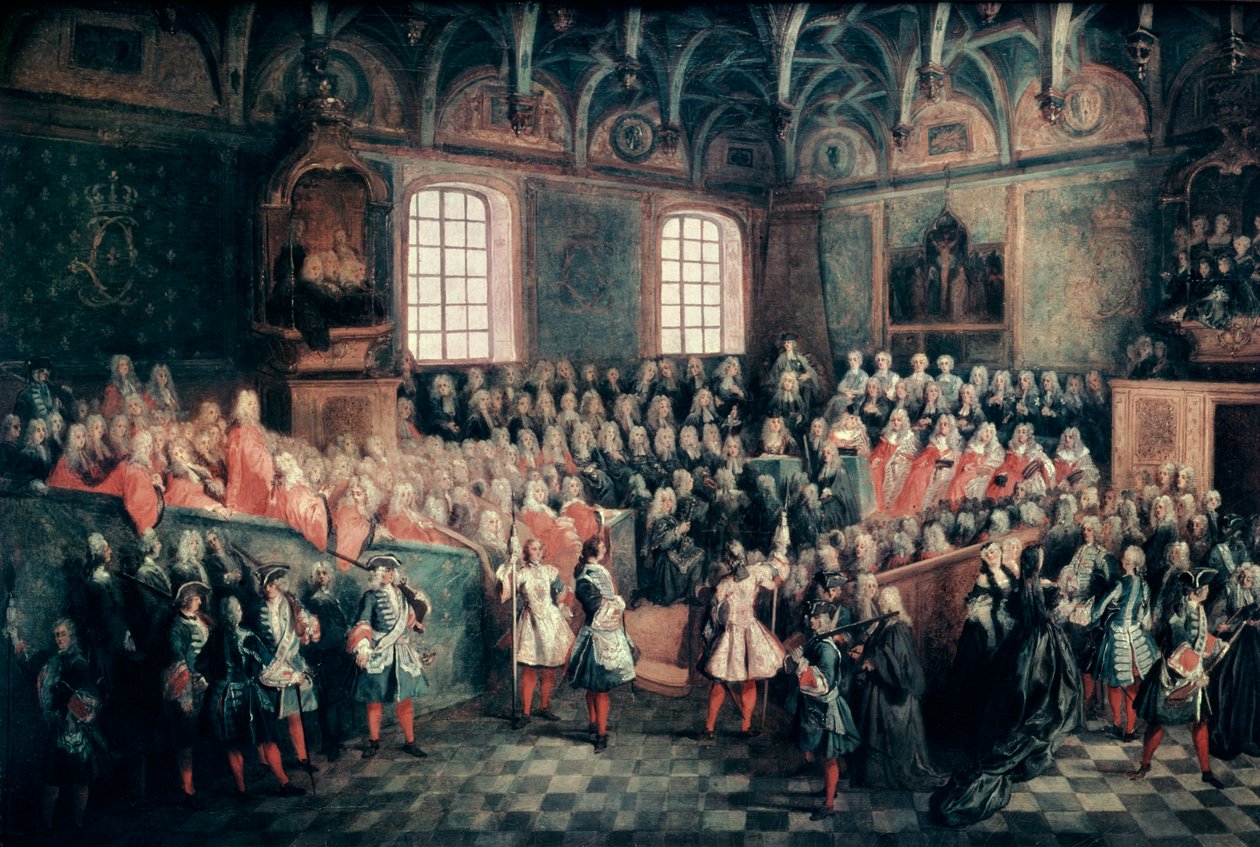 Rättvisans säte i parlamentet i Paris, 1723 av Nicolas Lancret