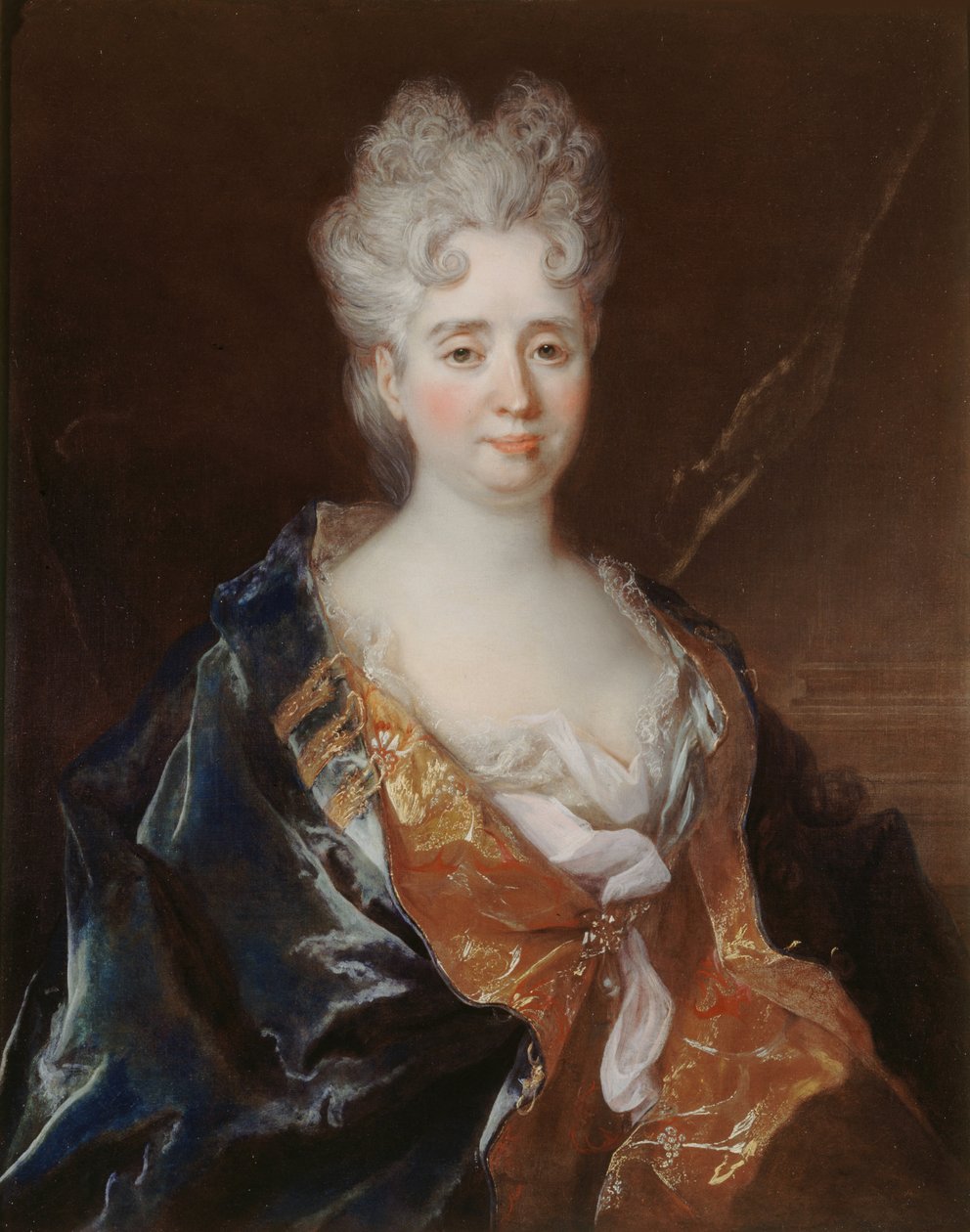 Porträtt av Anne-Thérèse de Marguenat de Courcelles, Marquise de Lambert, ca. 1710. av Nicolas Largillière de