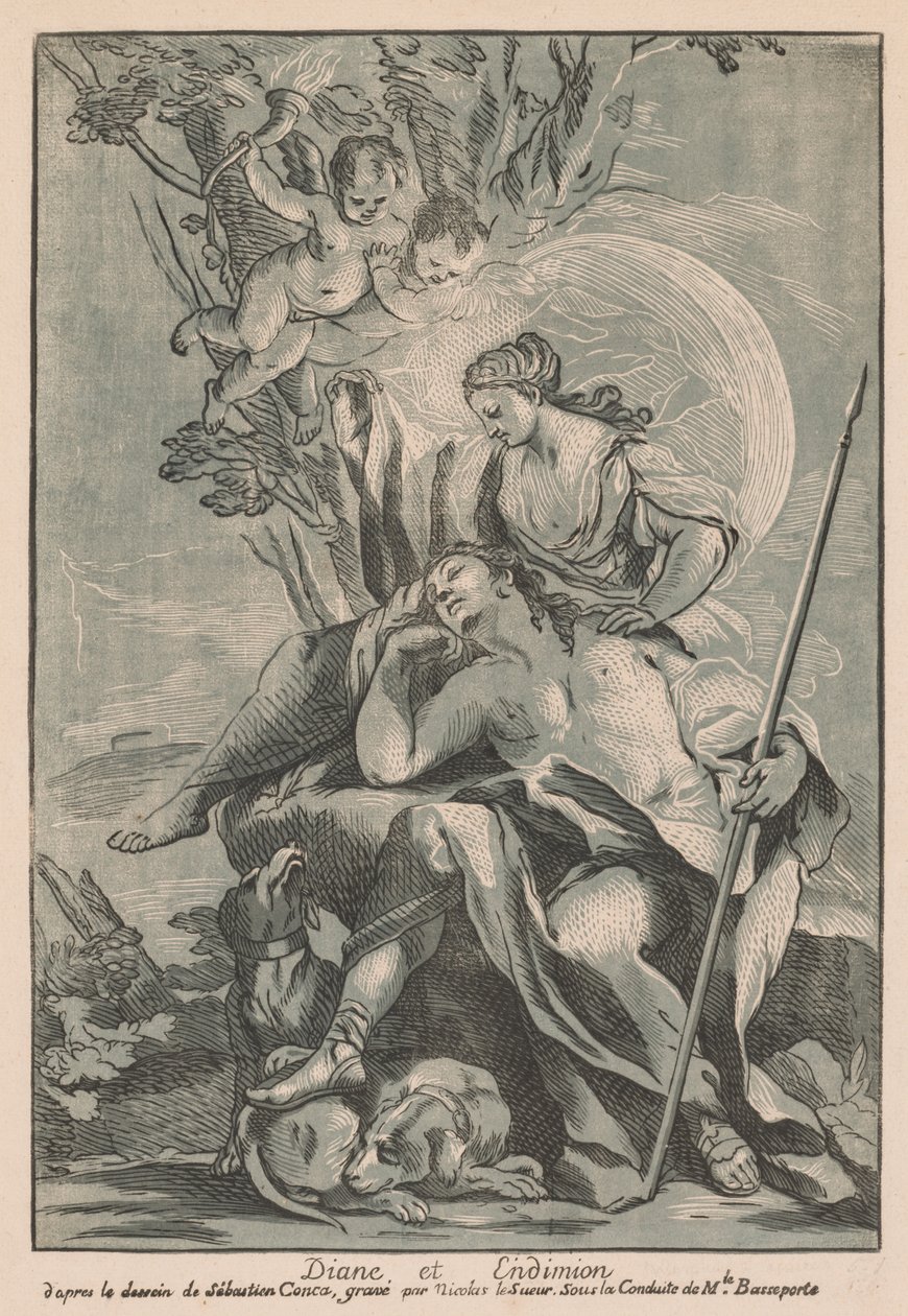 Diana och Endymion av Nicolas LeSueur