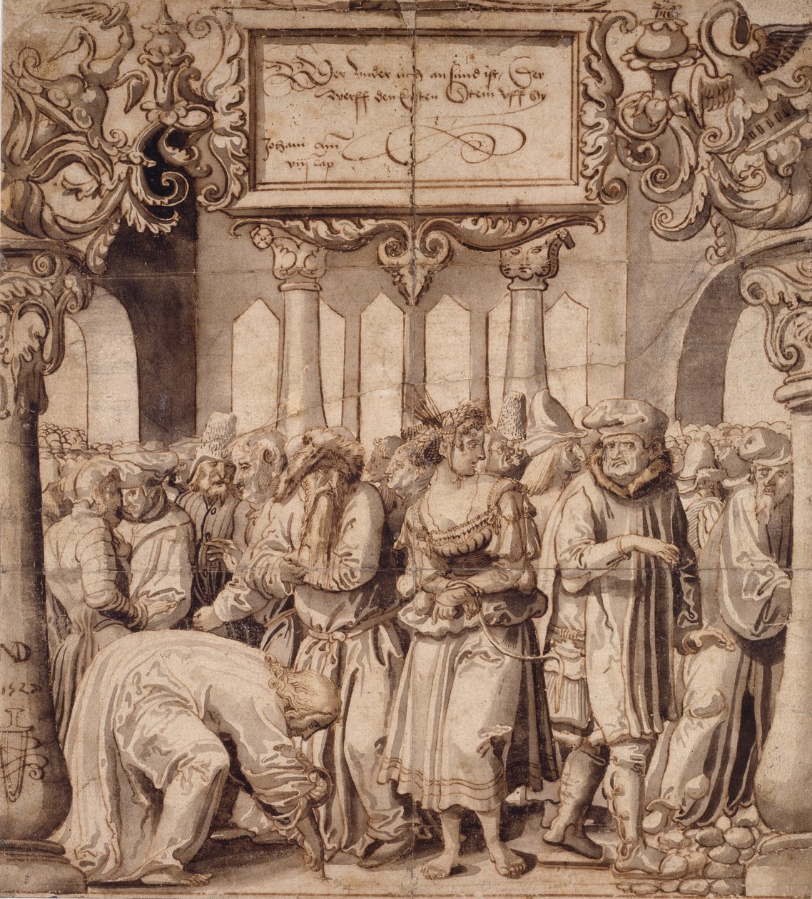 Kvinnan tagen i äktenskapsbrott, tidigt 1500-tal av Nicolas Manuel Deutsch