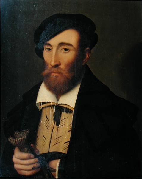 Porträtt av en man (olja på duk) av Nicolas Neufchatel
