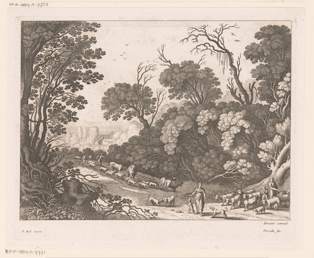 Herdar med flock av Nicolas Perelle