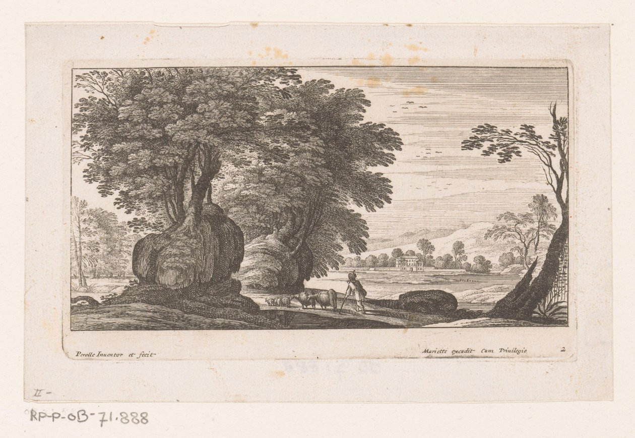 Landskap med figur och boskap Landskap (serietitel) av Nicolas Perelle