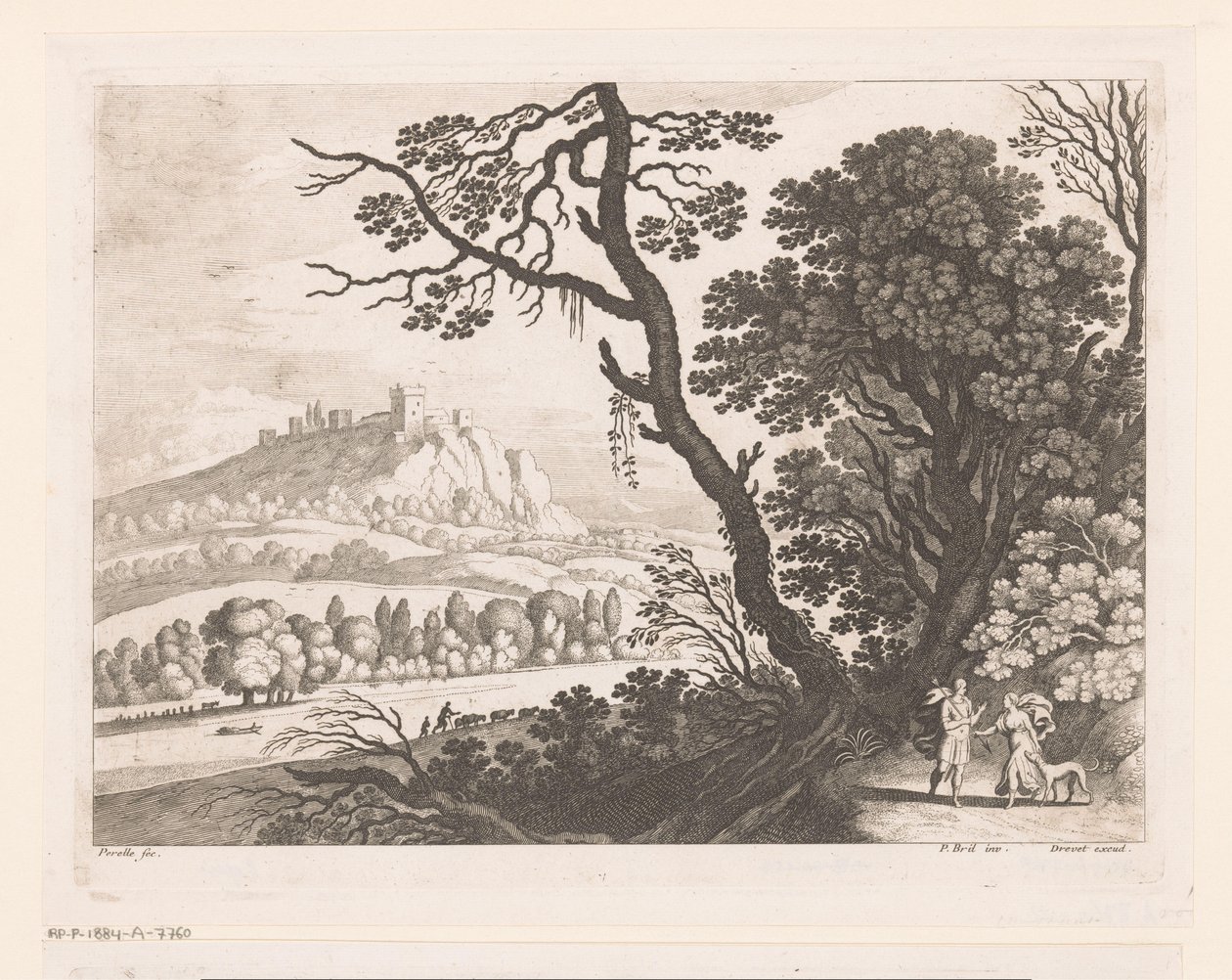 Venus en Adonis av Nicolas Perelle