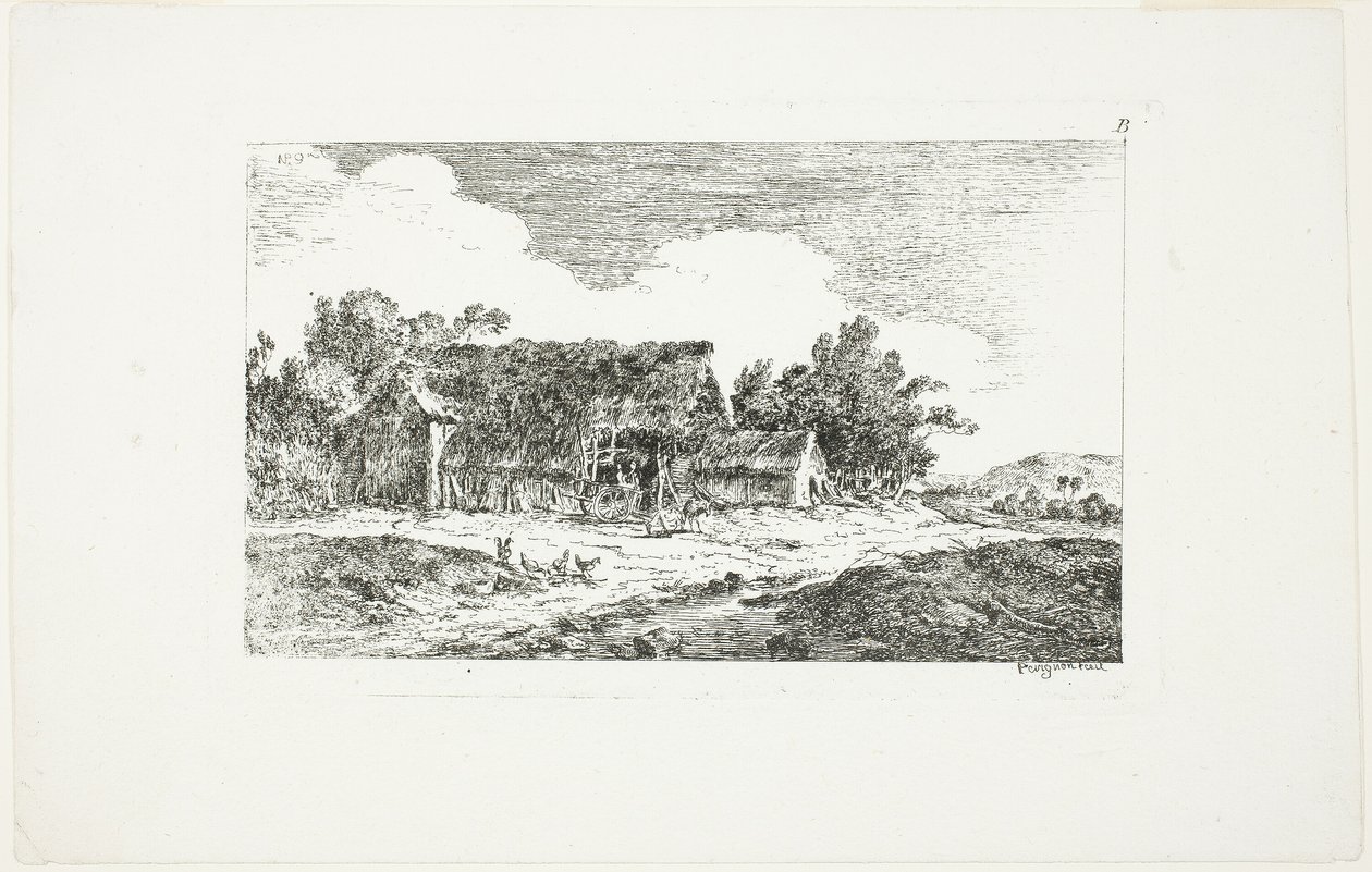 Landskap, från Deuxieme Cahier de Paysage av Nicolas Perignon