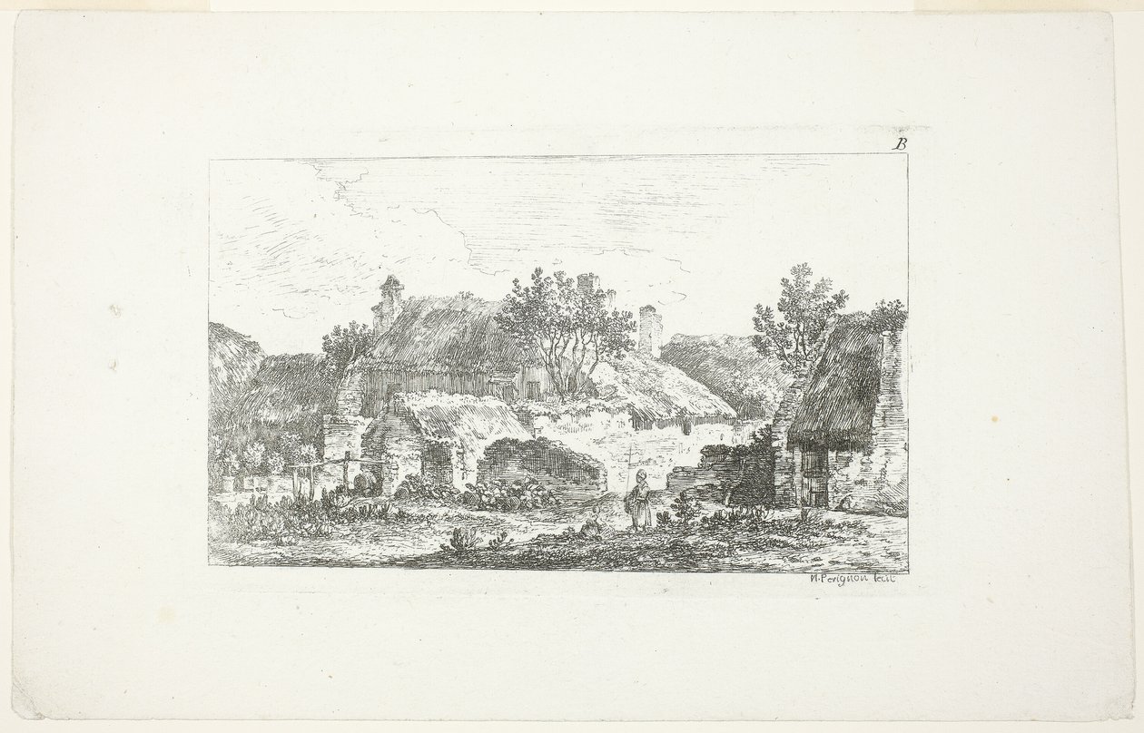 Landskap, från Deuxieme Cahier de Paysage av Nicolas Perignon