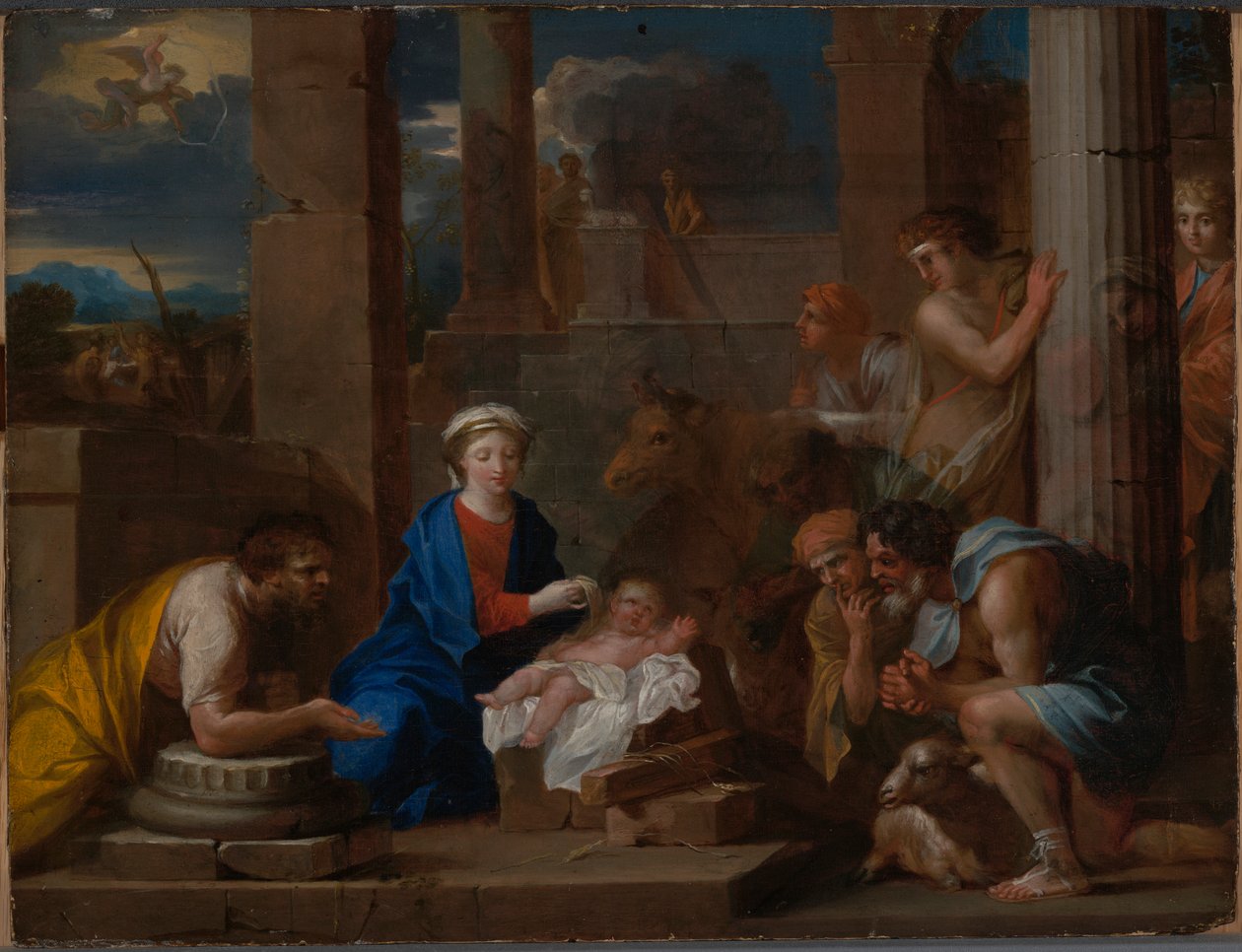 Tillbedjan av herdarna av Nicolas Pierre Loir