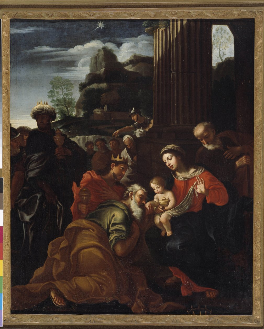 Adoration of the Magi (olja på duk) av Nicolas Pinson
