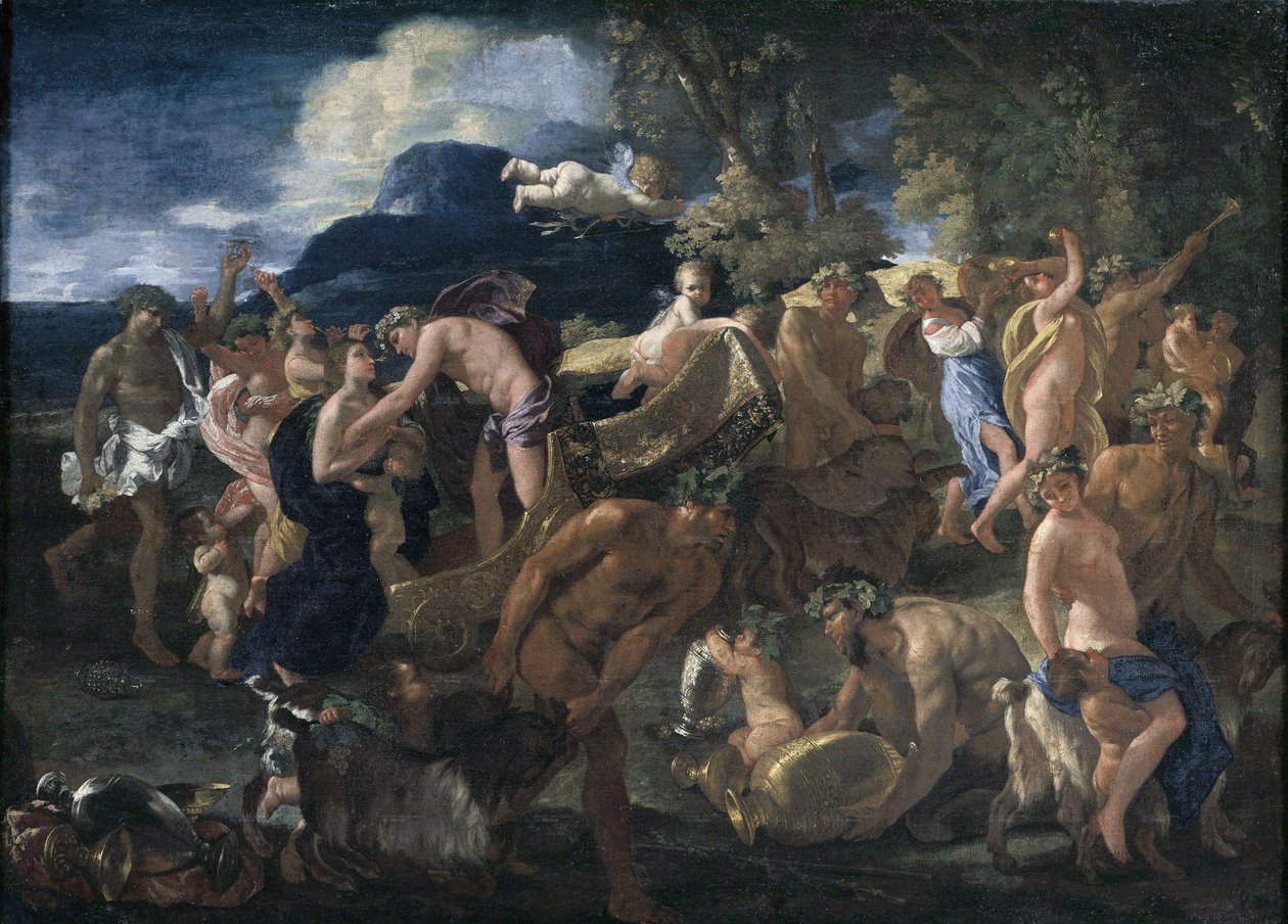 Bacchanal eller Bacchus och Ariadne av Nicolas Poussin