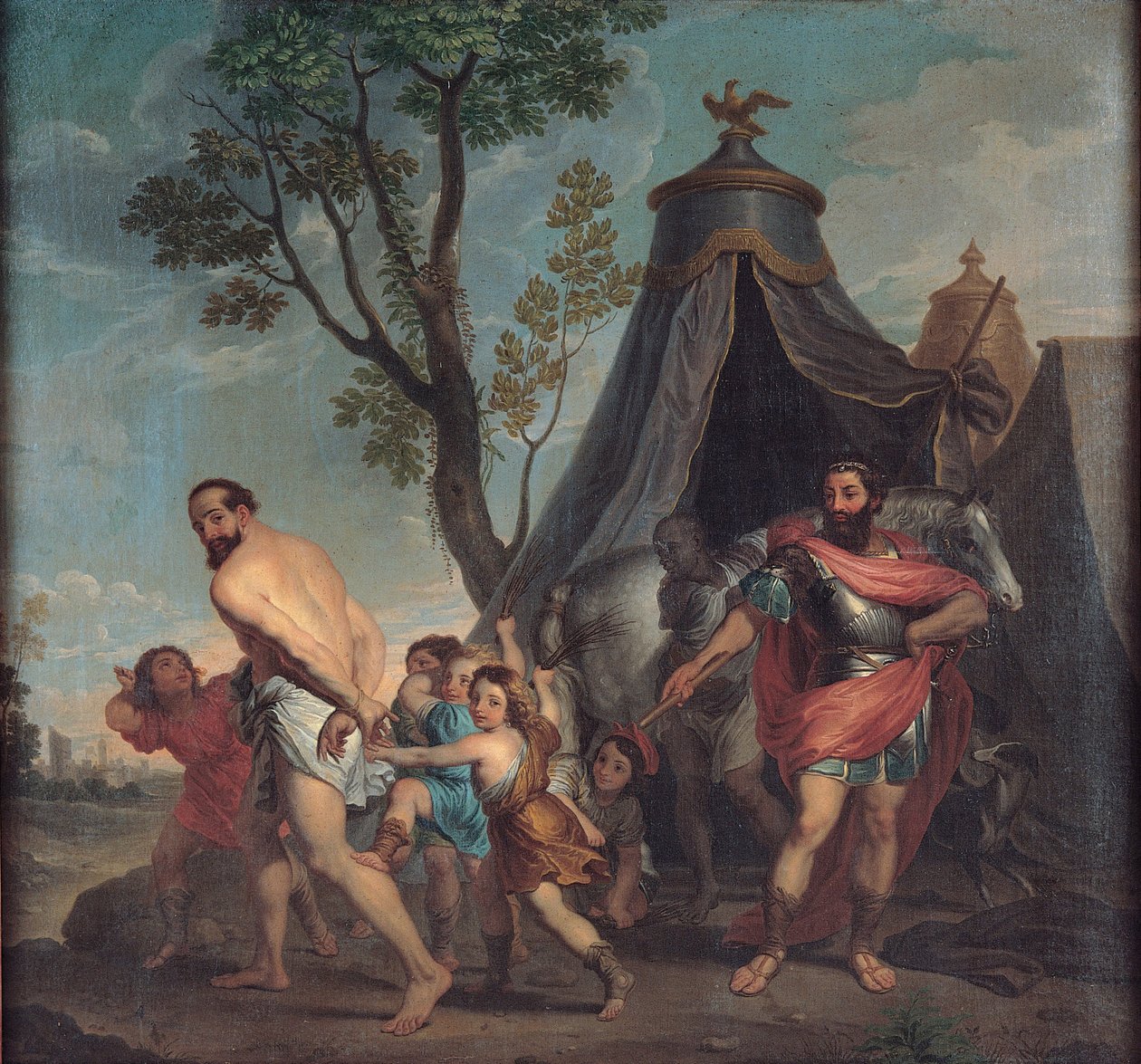 Camillus och skolmästaren i Falerii, 1635-1640 av Nicolas Poussin