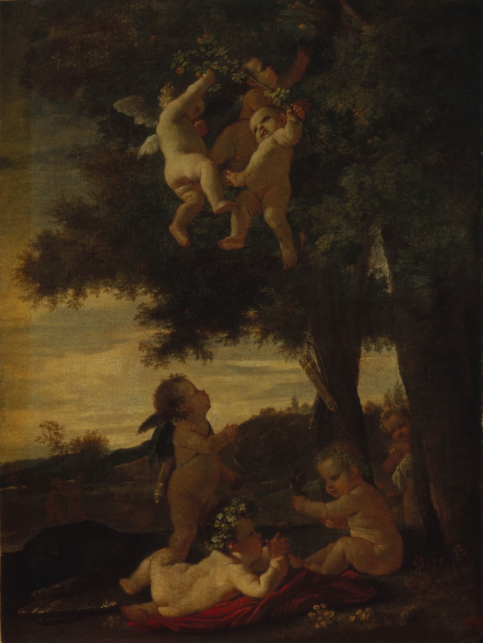 Amorer och genier, 1630-1633 av Nicolas Poussin