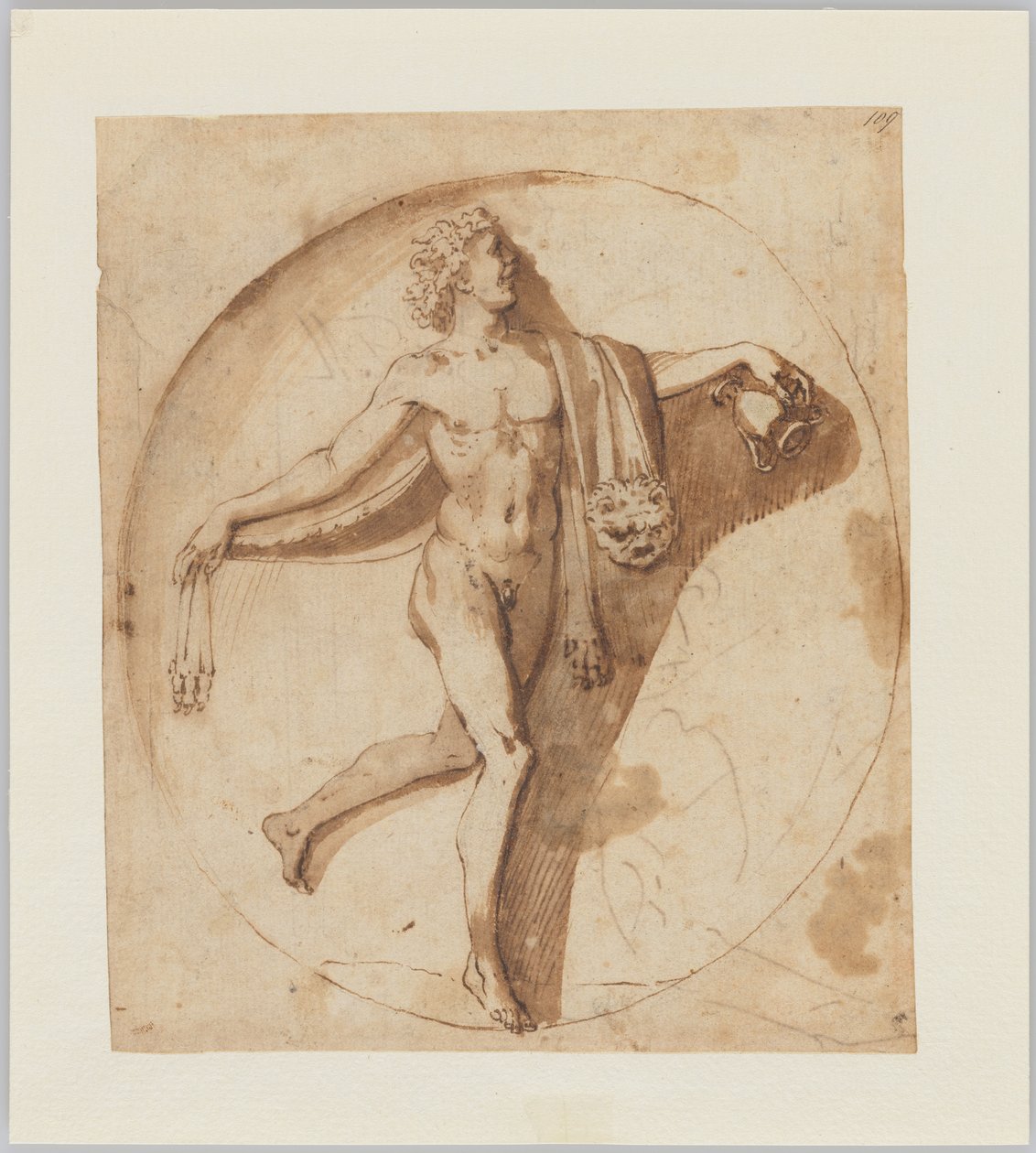 Bacchus dansande votarie av Nicolas Poussin