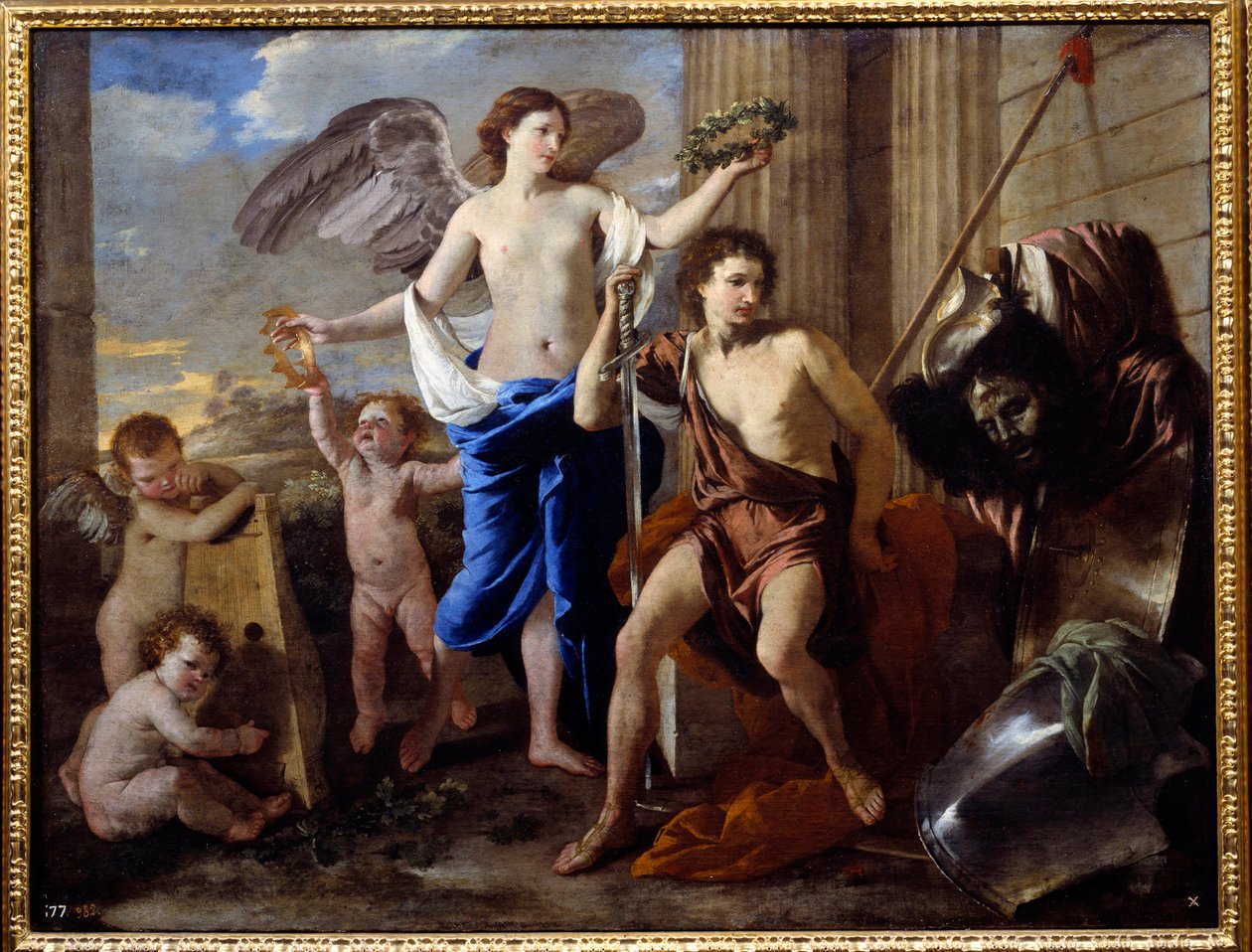 Davids triumf. Målning av Nicolas Poussin (1594-1665) av Nicolas Poussin