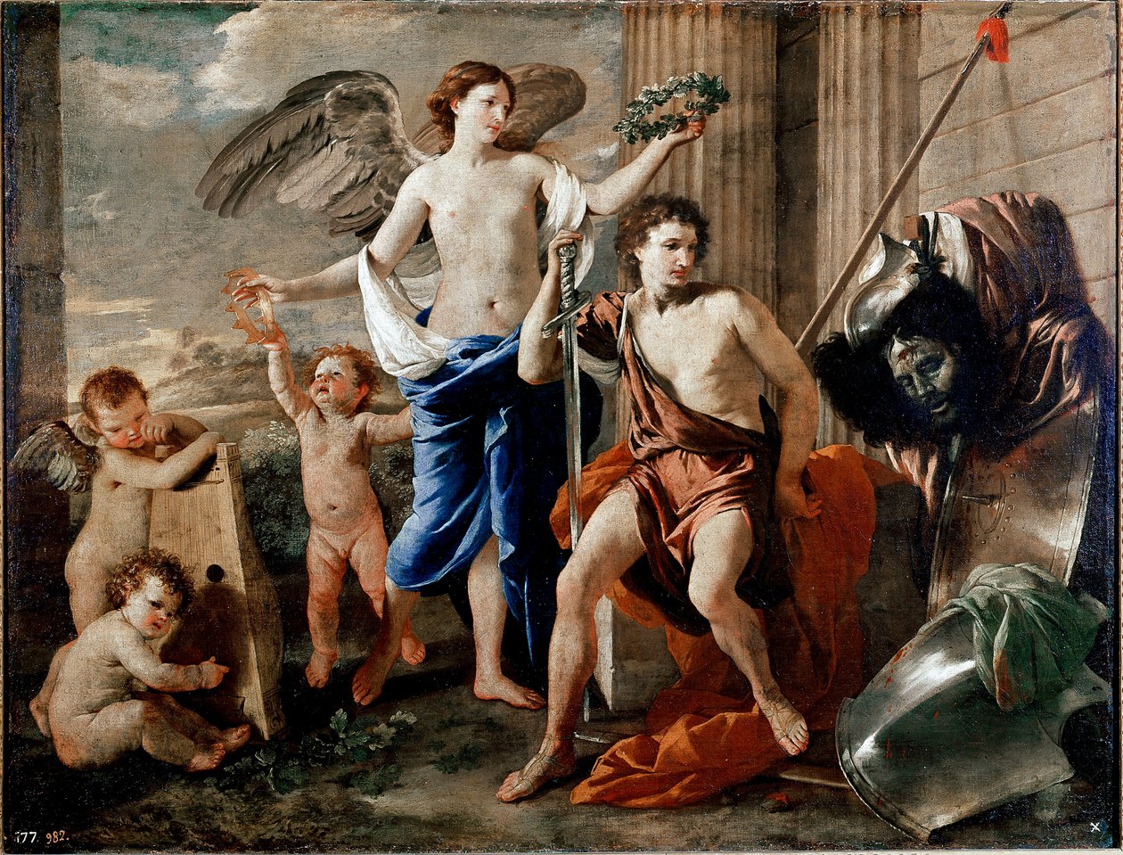 Davids triumf. Målning av Nicolas Poussin av Nicolas Poussin
