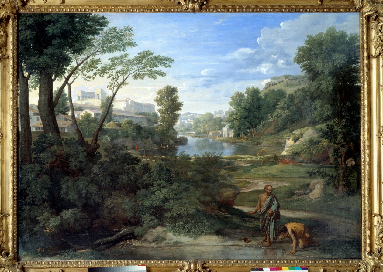 Diogene kastar sin ondska. Målning av Nicolas Poussin av Nicolas Poussin