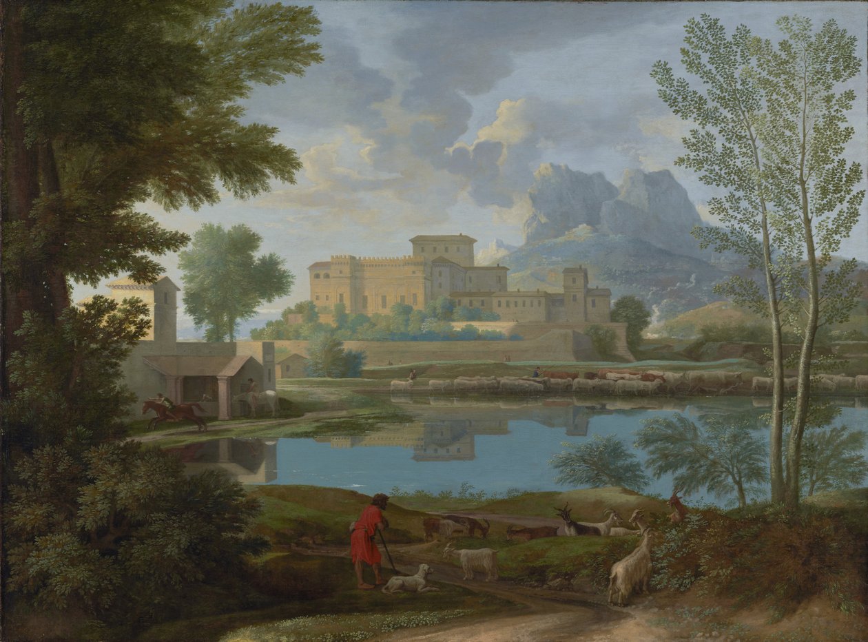 Landskap med ett lugn (Un Tem[p]s calme et serein) av Nicolas Poussin