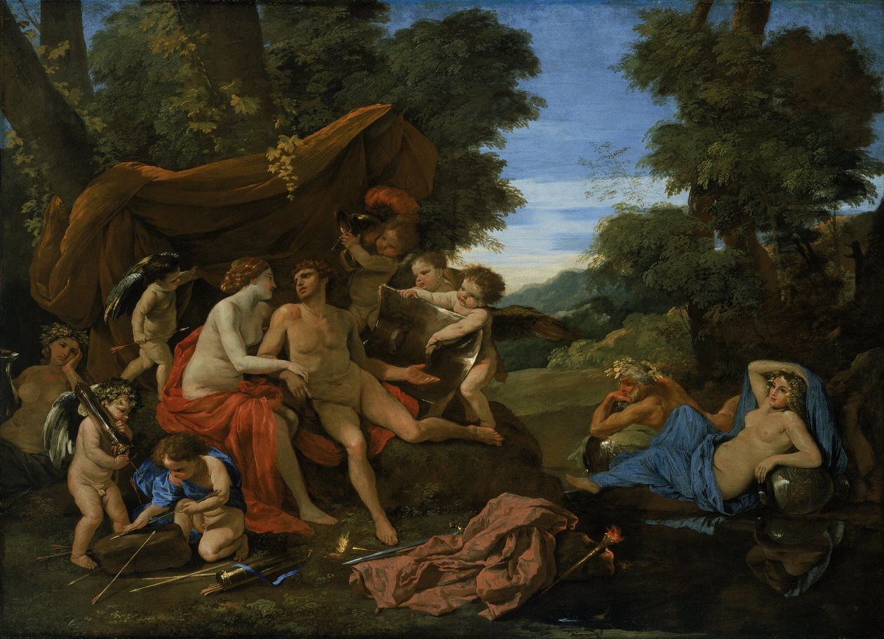 Mars and Venus av Nicolas Poussin