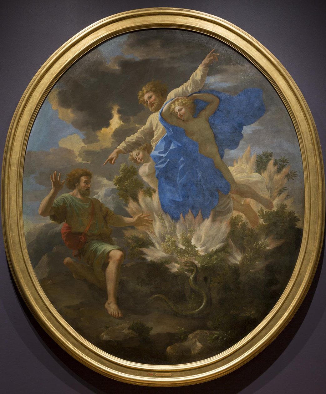 Moses och den brinnande busken av Nicolas Poussin