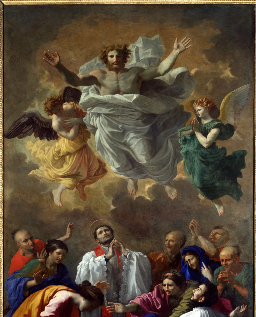 Saint Francois Xavier påminner till liv dottern till en invånare i Cangoxima i Japan Saint Francois Xavier av Nicolas Poussin