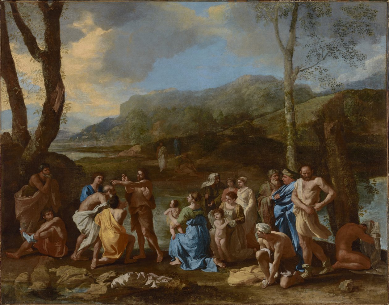Sankt Johannes döper i Jordanfloden av Nicolas Poussin
