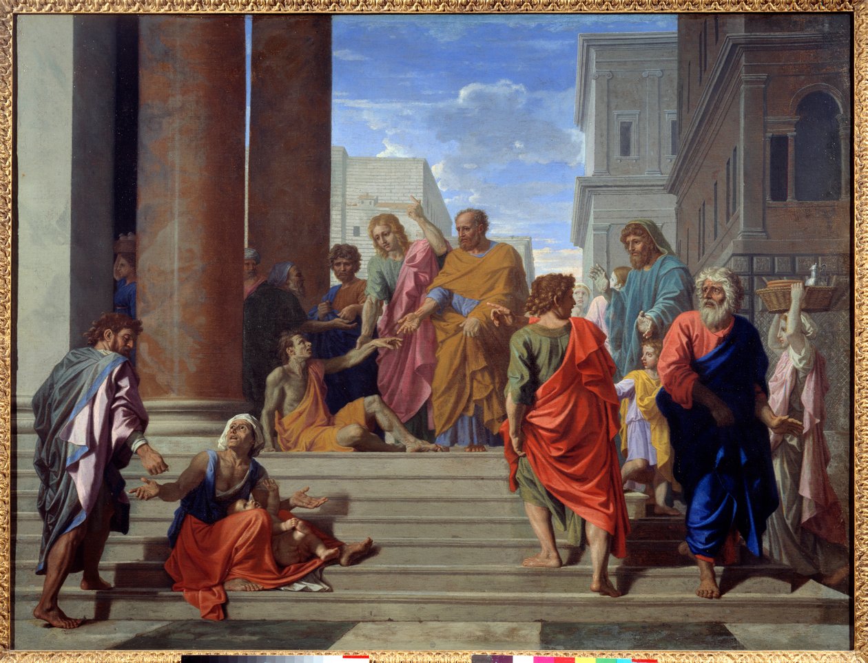 Sankt Peter och Sankt Johannes utkämpar de lama av Nicolas Poussin