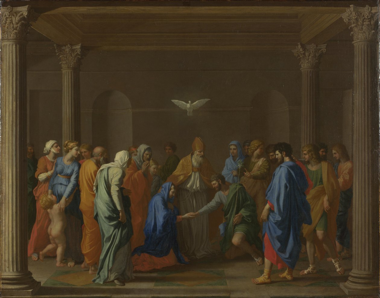Sju sakrament: äktenskap, ca 1637-1640 av Nicolas Poussin