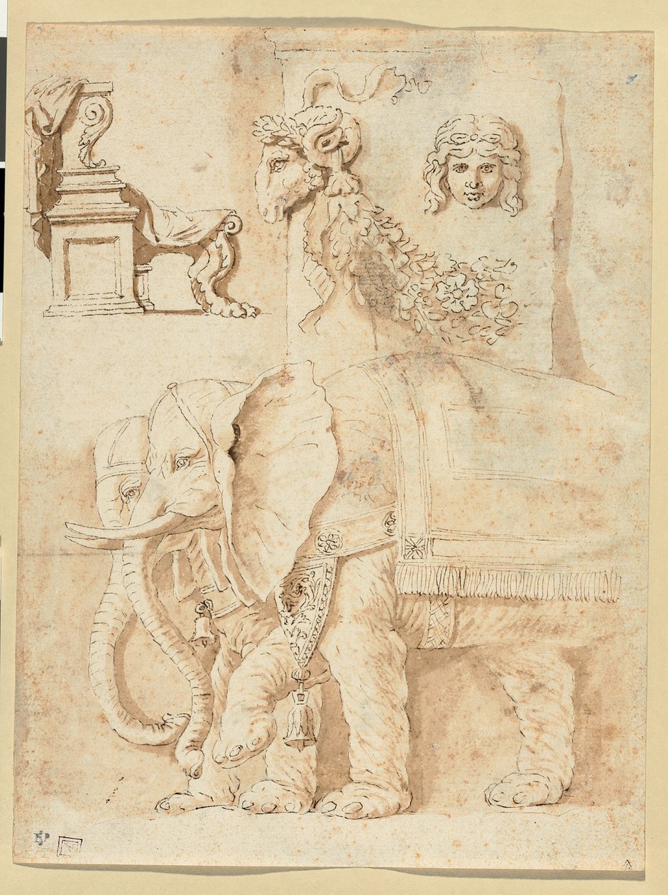 Studier efter Andrea Mantegna, Giulio Romano och antiken av Nicolas Poussin