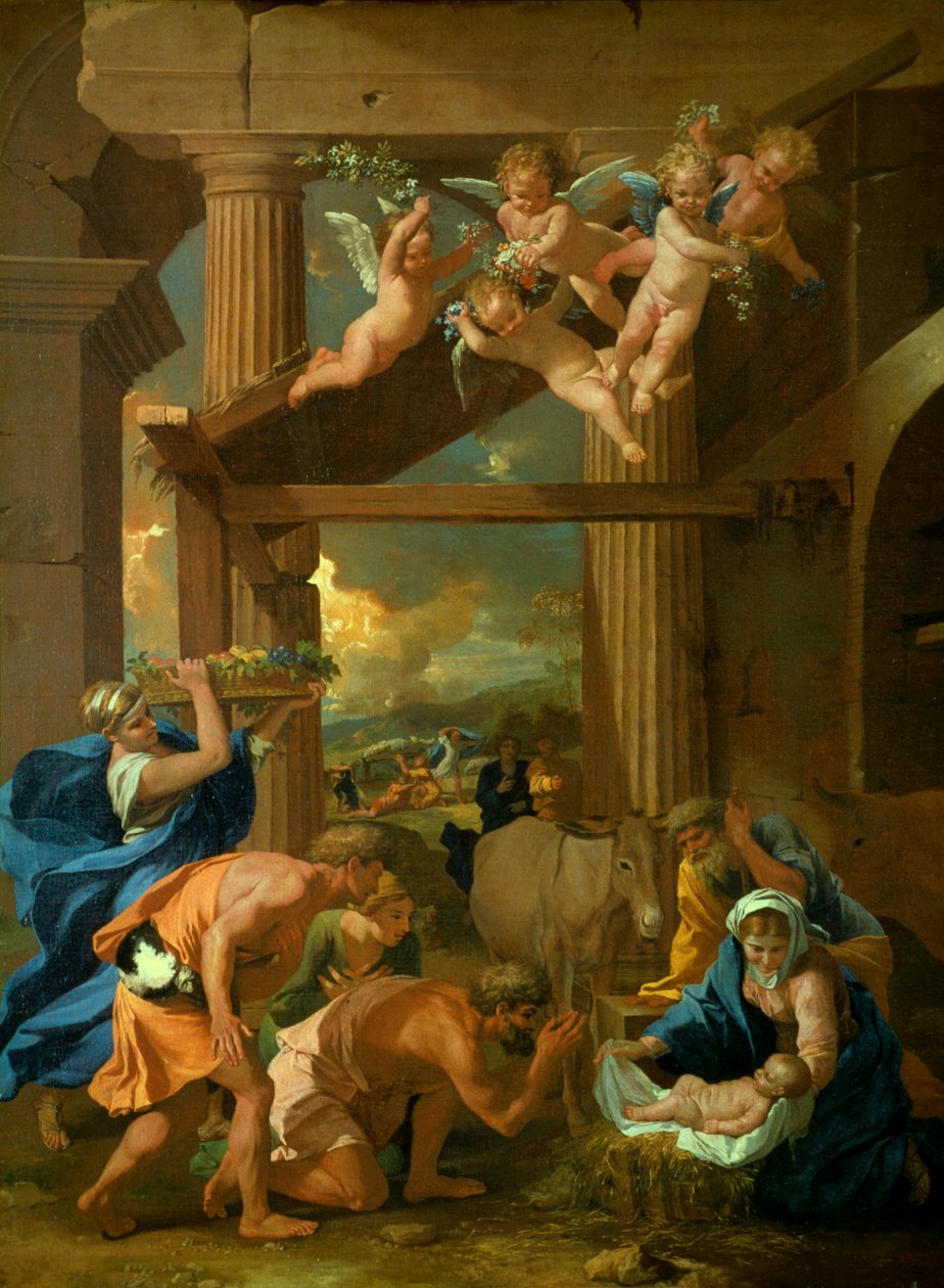 Herdarnas tillbedjan, c1633 av Nicolas Poussin