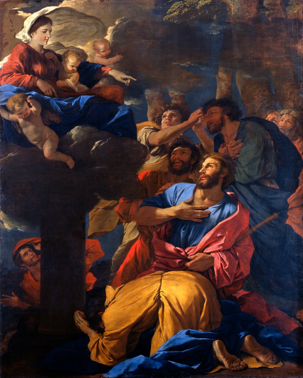 Jungfruns uppenbarelse till den helige Jakob den store, c1629-1630 av Nicolas Poussin