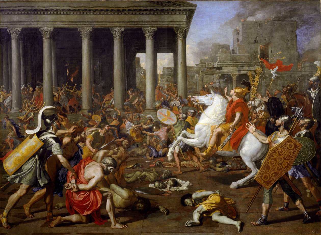 Titus förstörelse av templen i Jerusalem av Nicolas Poussin