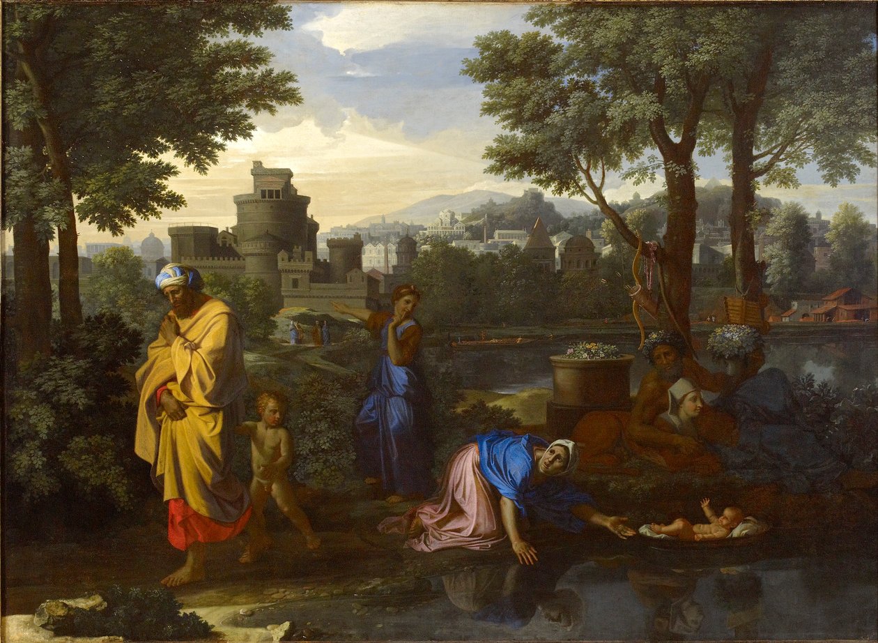 Utläggningen av Moses, 1654 av Nicolas Poussin