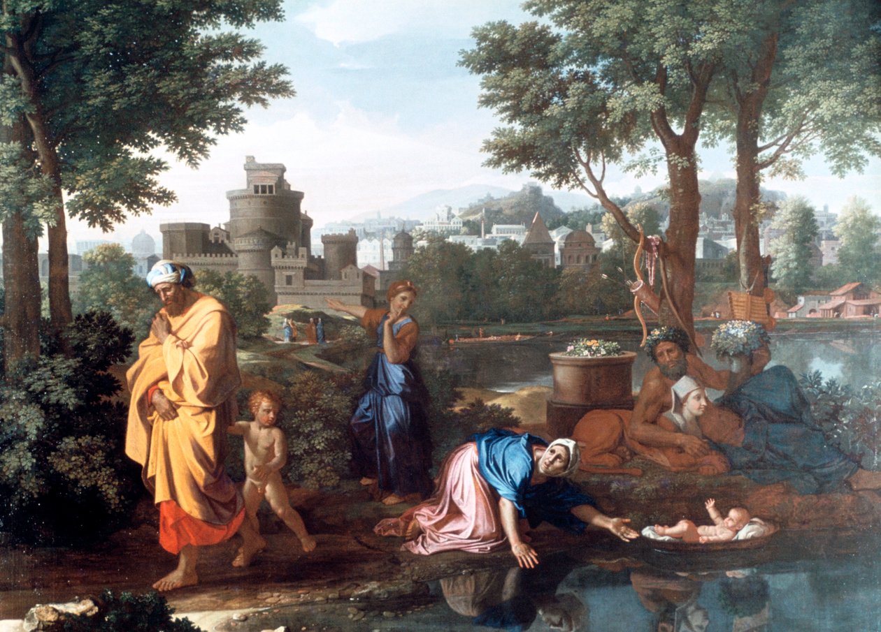 Utläggningen av Moses, 1654 av Nicolas Poussin