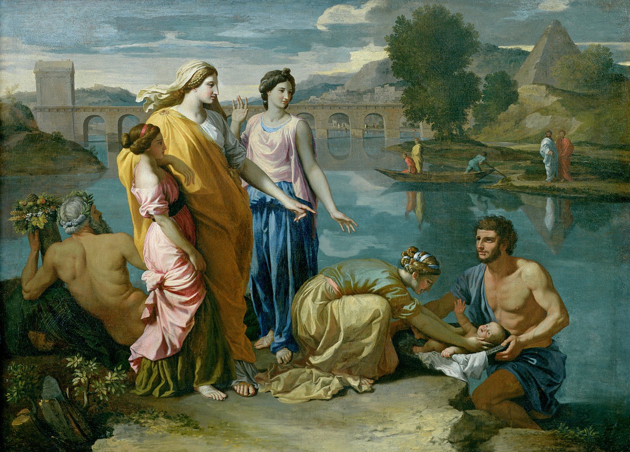 Fyndet av Moses av Nicolas Poussin