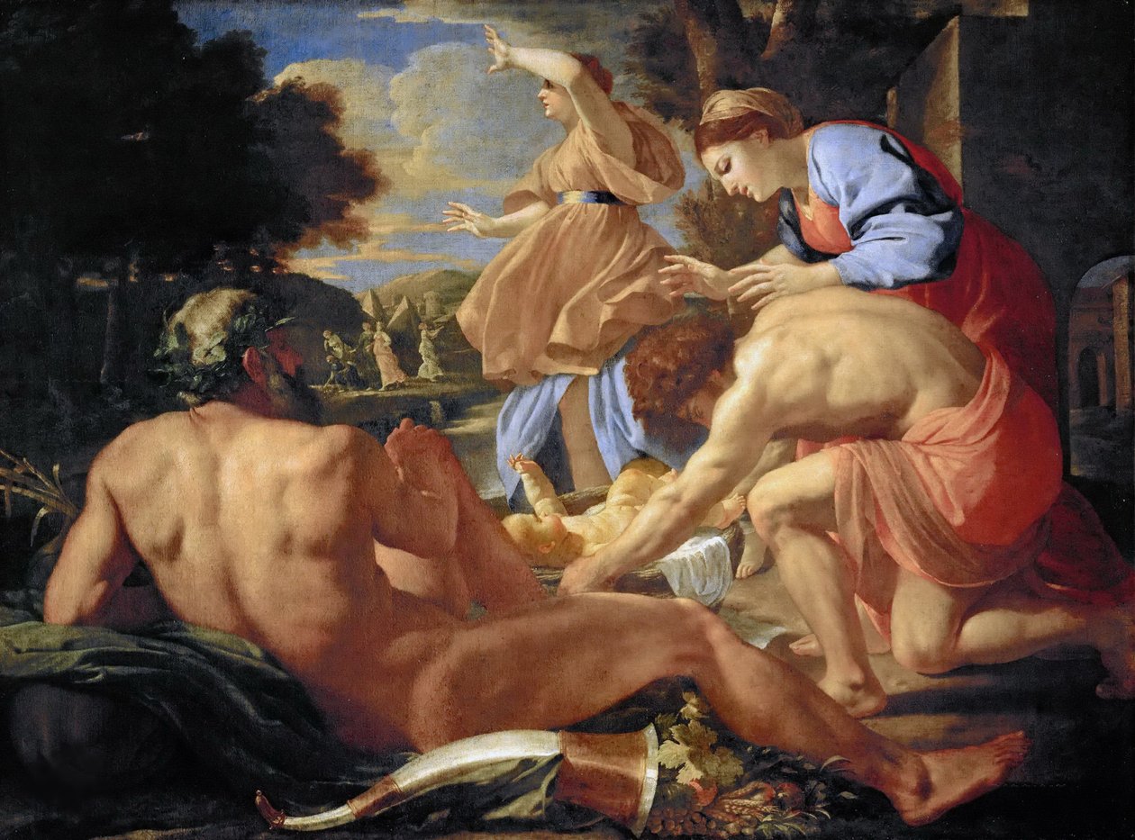 Fyndet av Moses, 1624. av Nicolas Poussin