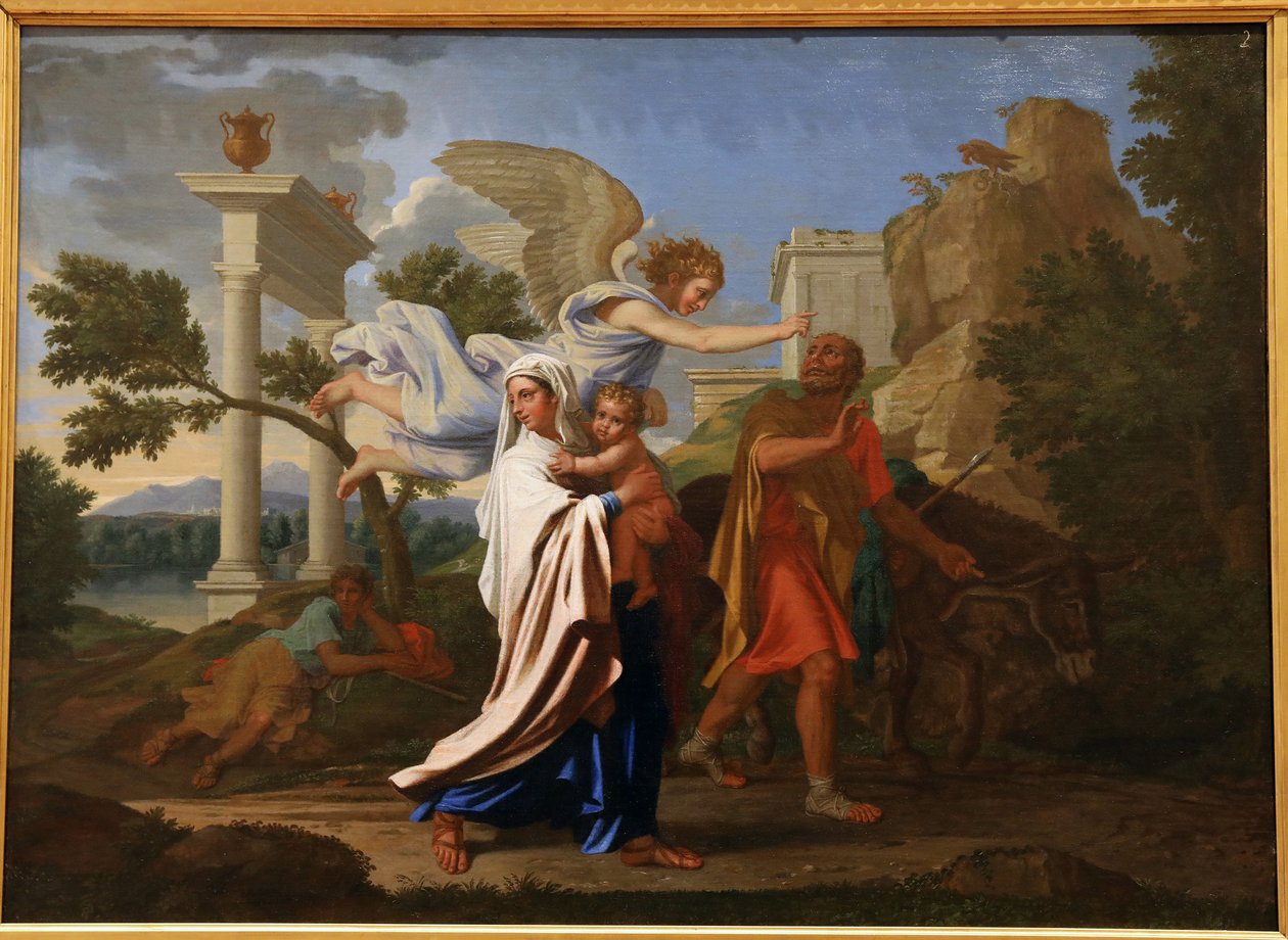 Flygningen till Egypten, 1657 av Nicolas Poussin