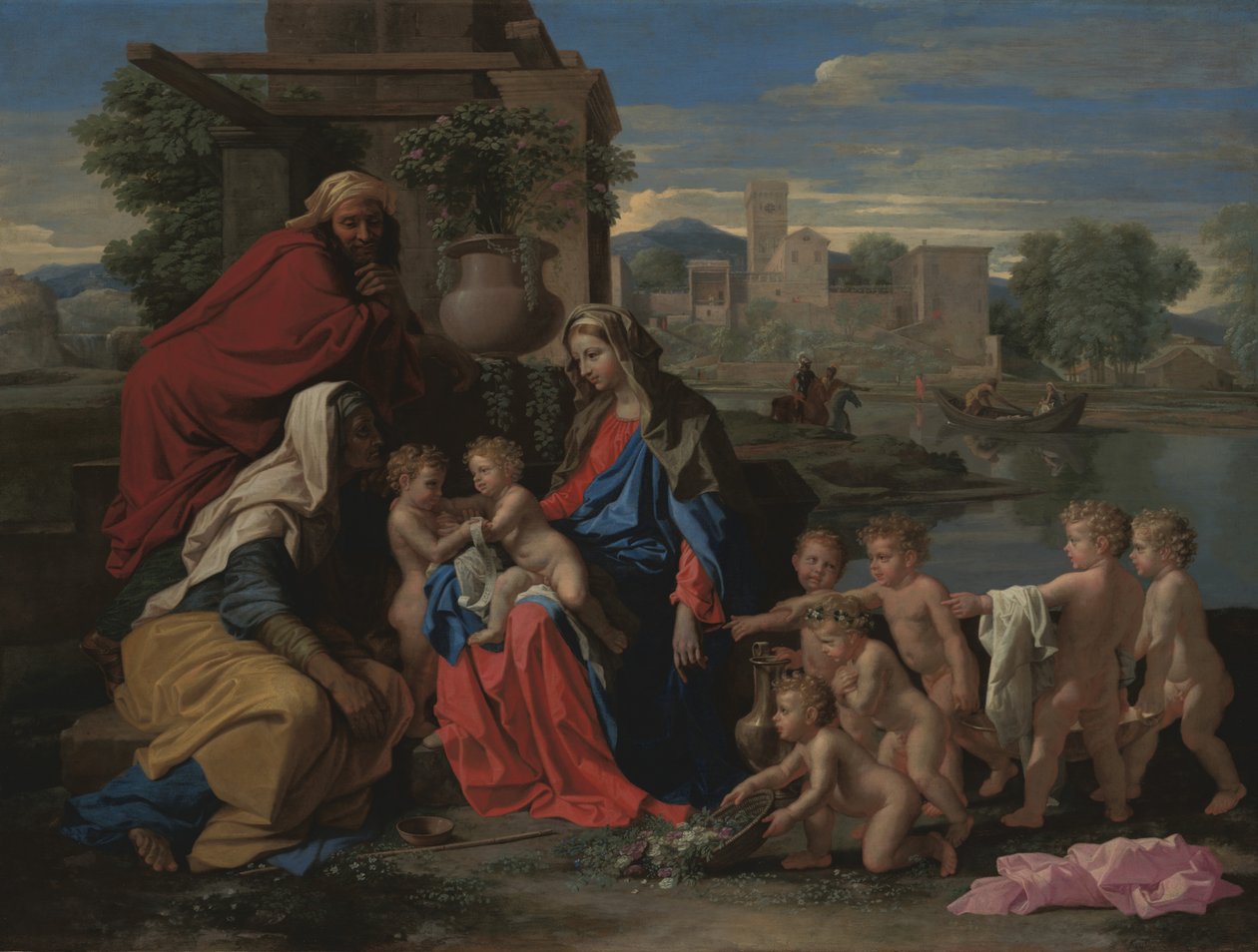 Den heliga familjen av Nicolas Poussin