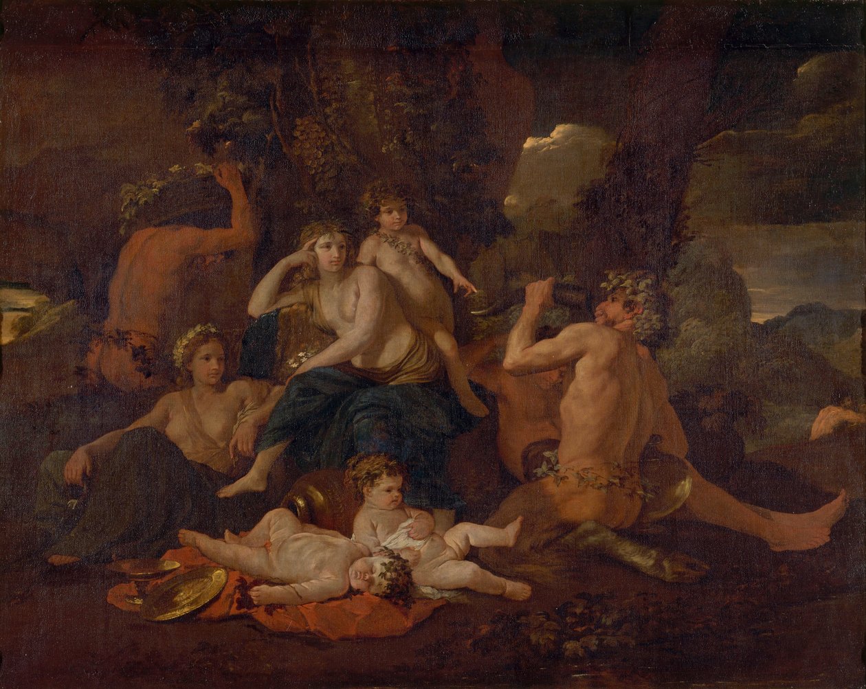 The Infancy of Bacchus, c.1630 av Nicolas Poussin