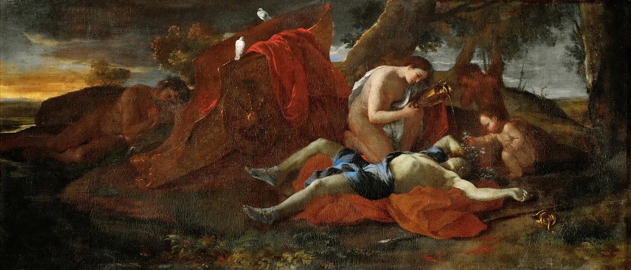 Venus sörjer Adonis, 1626. av Nicolas Poussin