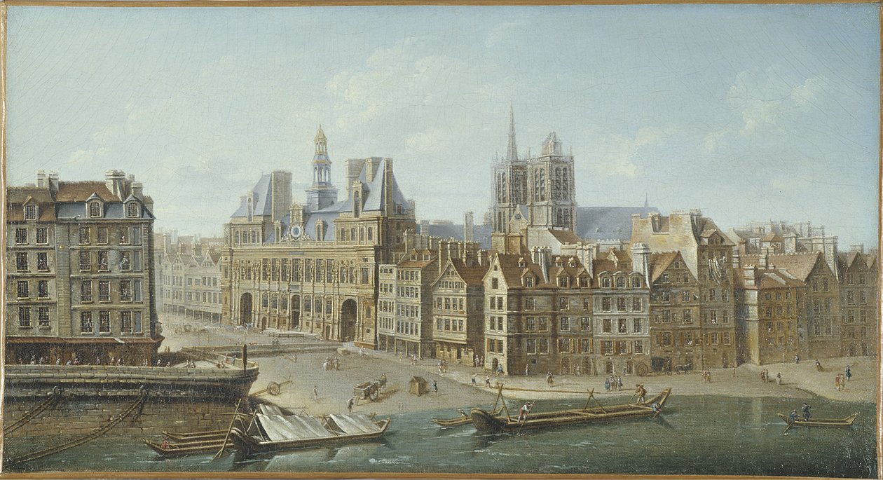 Hôtel de Ville och Place de Grève (numera Place de l
