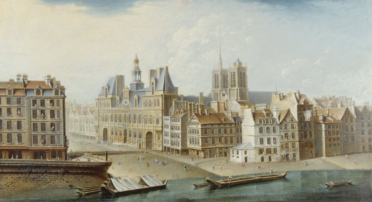 Hôtel de Ville och Place de Grève (numera Place de l